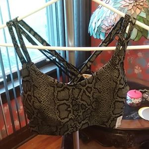 Snake skin print bra